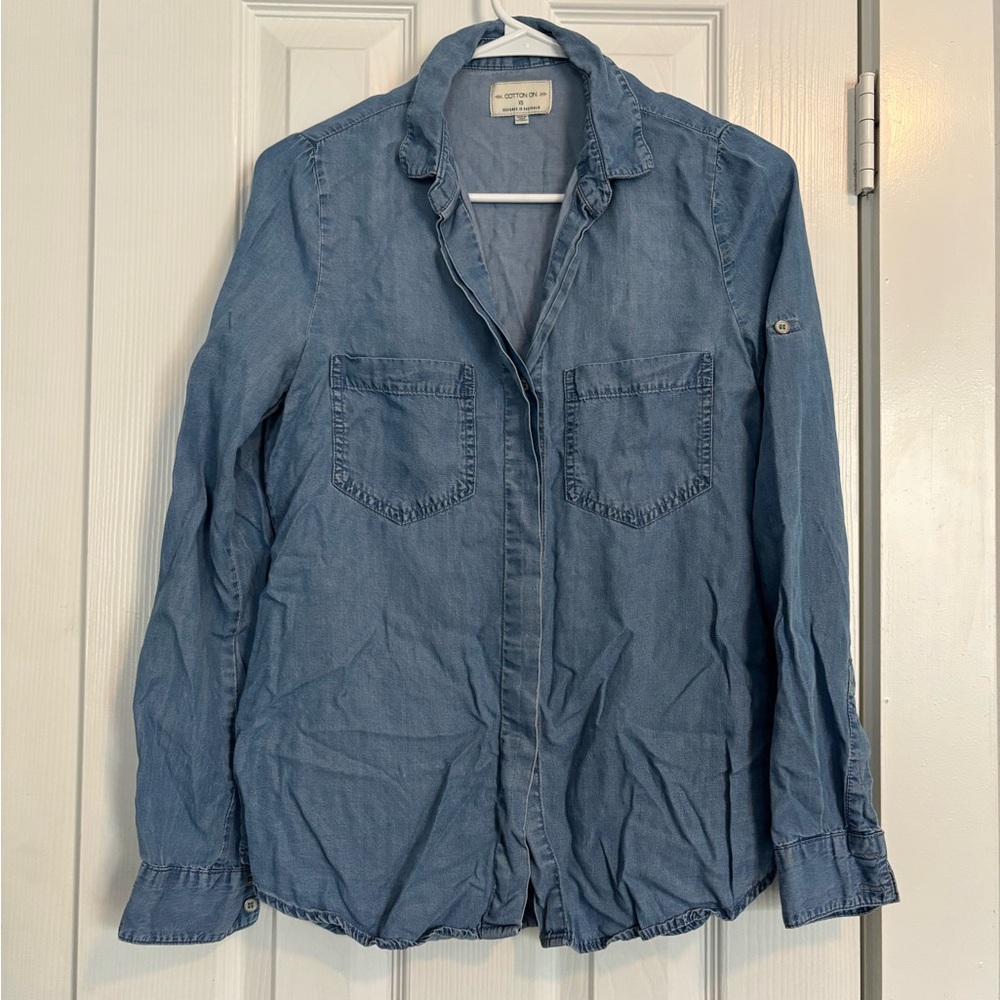 Cotton On Blue Button Down Shirt